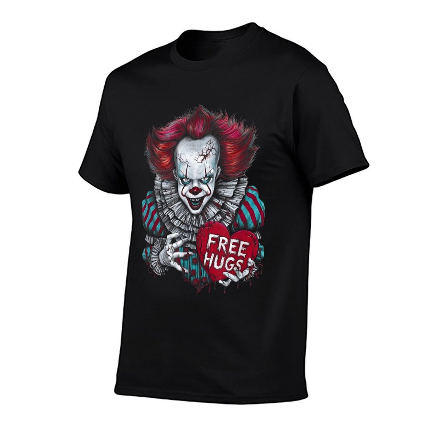 Free A Hugs Scary Clown Valentine Halloween Horror Character  Wrinkle-resistant T-Shirt