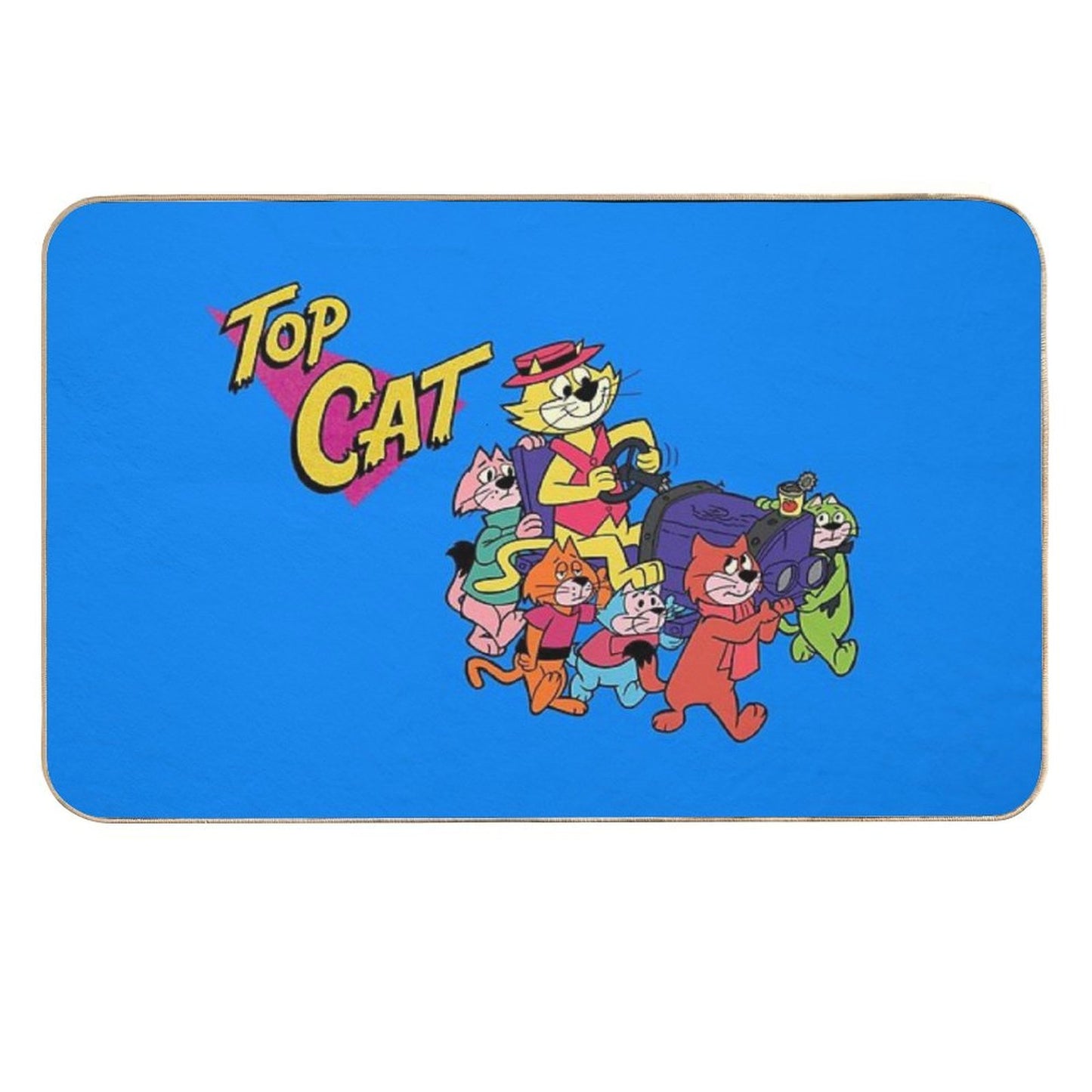 Top Cat Retro Funny Comics Cartoon  Eco-Friendly Bath Mat