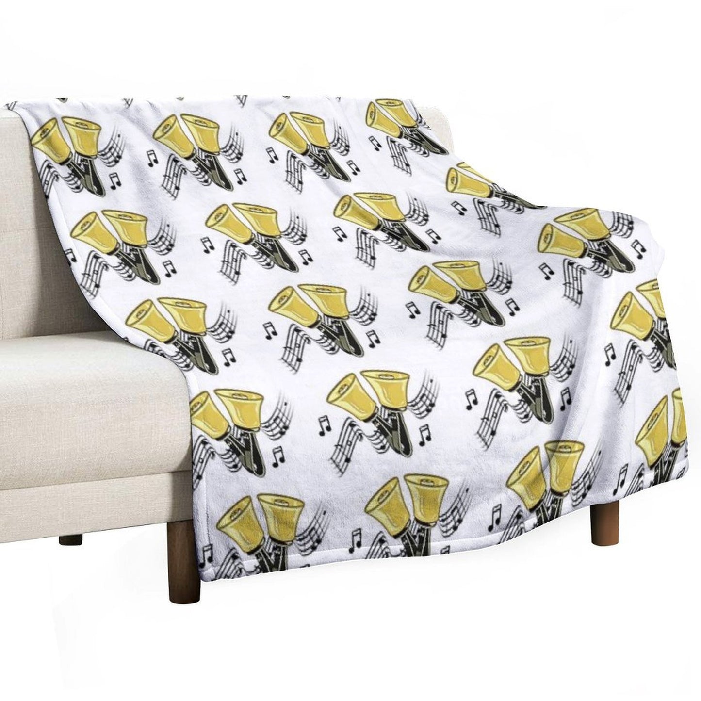 Handbells Music Premium Throw Blanket