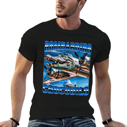 Bombardino Crocodilo - Italian Brainrot Meme Crocodile  Relaxed-fit T-Shirt