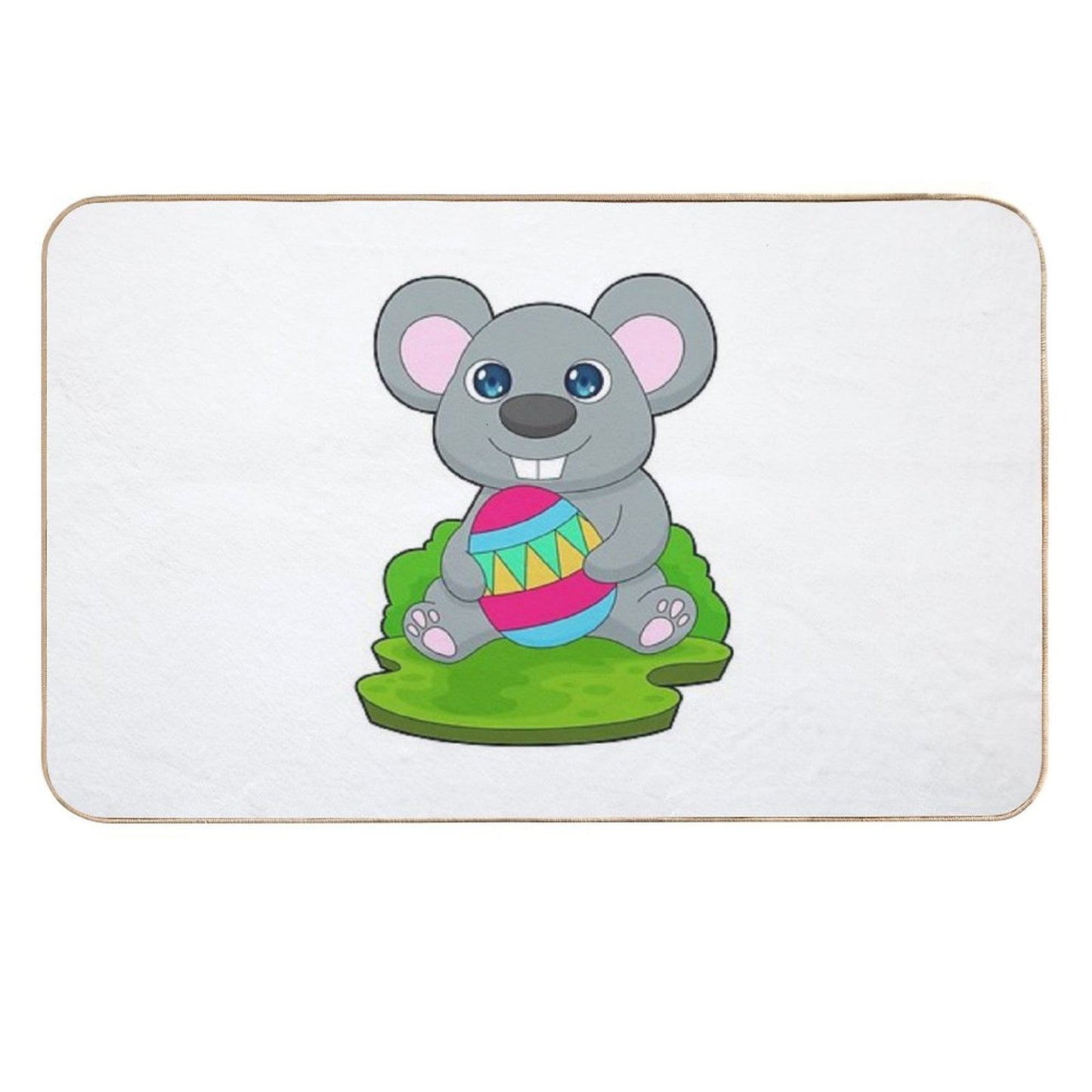 Mouse Easter Easter Egg  Rapid-Drying Bath Mat