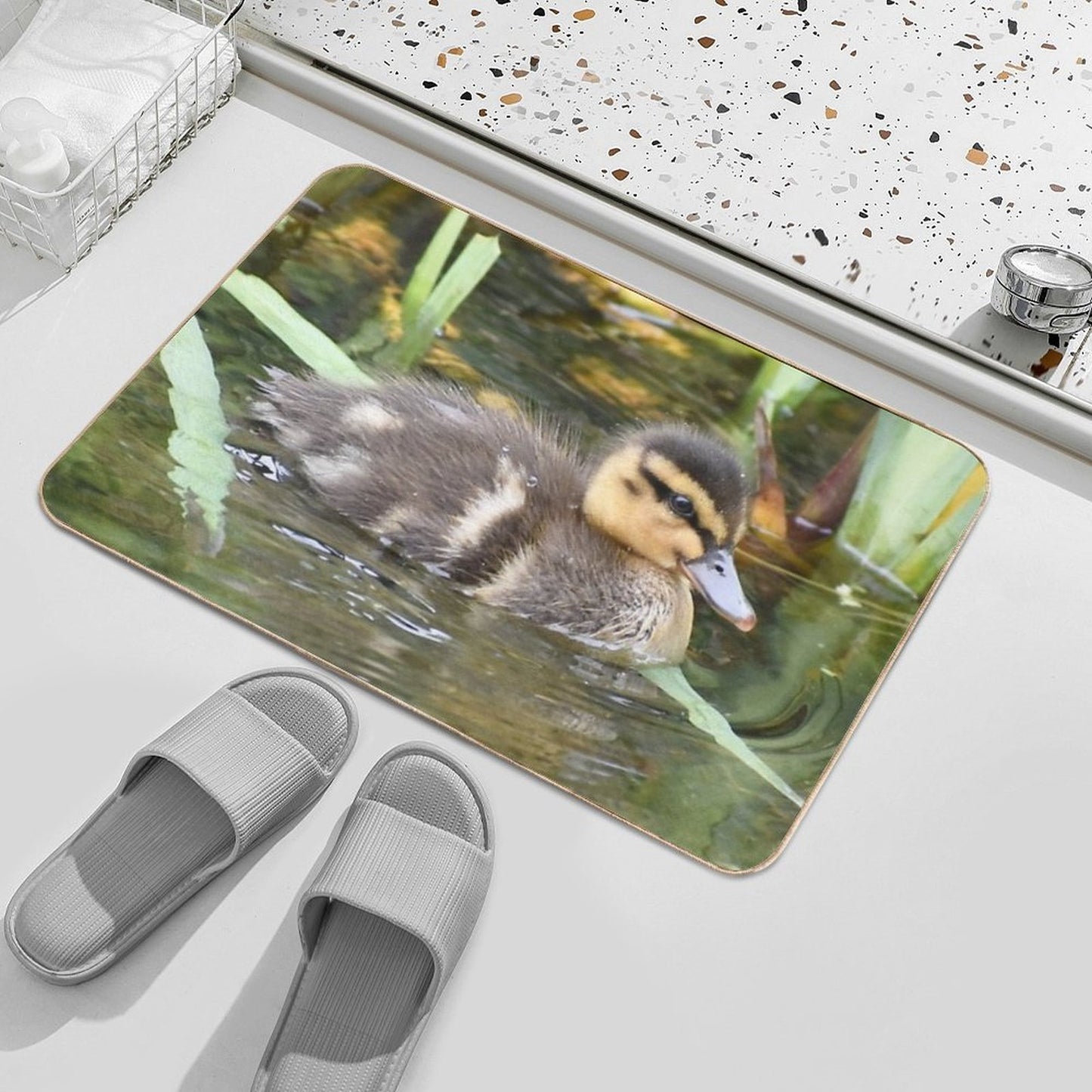 Duckling in The Pond  High-Traffic Bath Mat