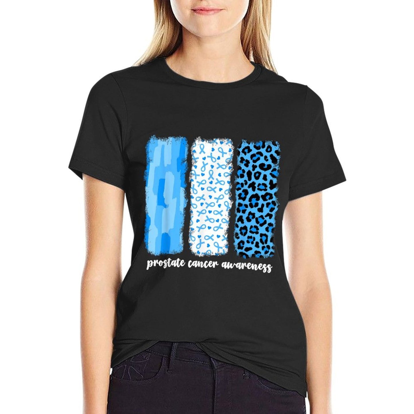 Prostate Cancer Awareness Month Women Support Light Blue  Lightweight T-Shirt