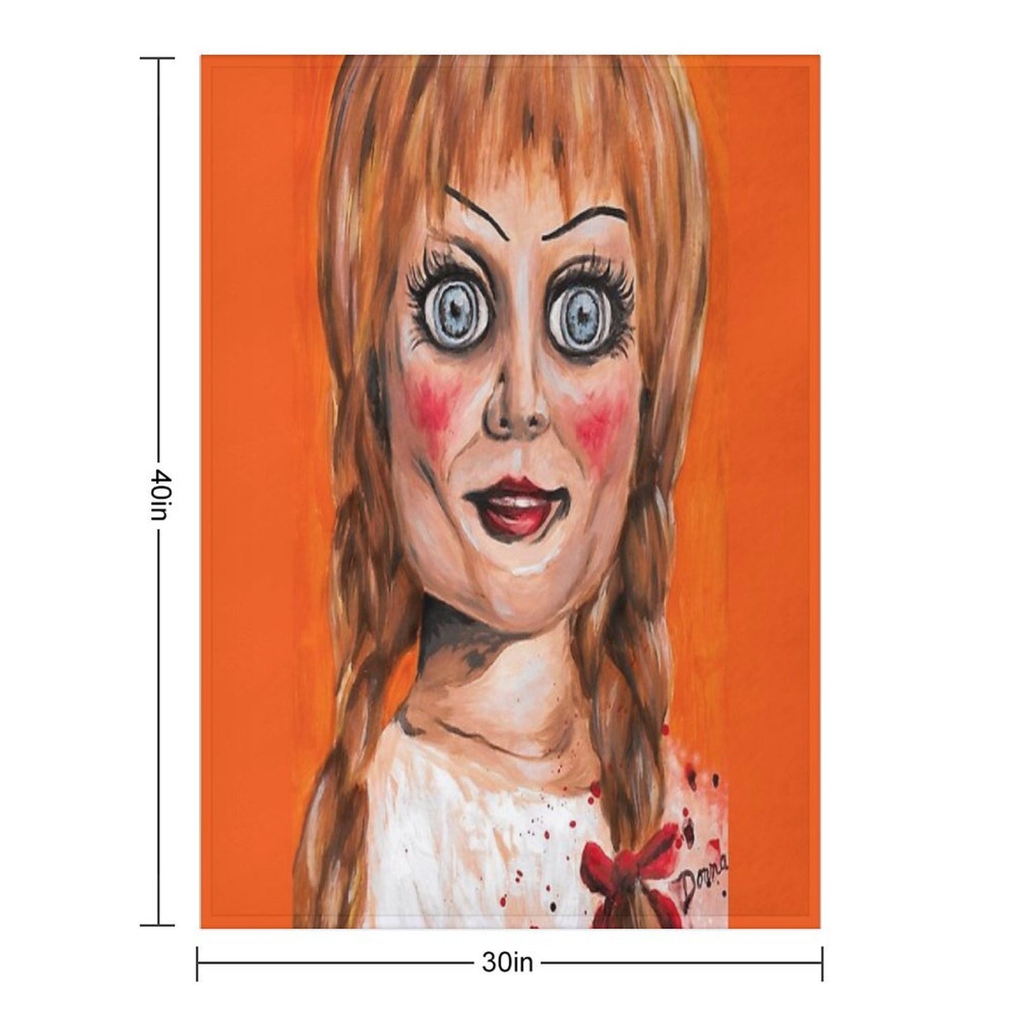 Annabelle Horror Doll Eco-conscious Throw Blanket