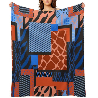 Square Prints Comfort Throw Blanket