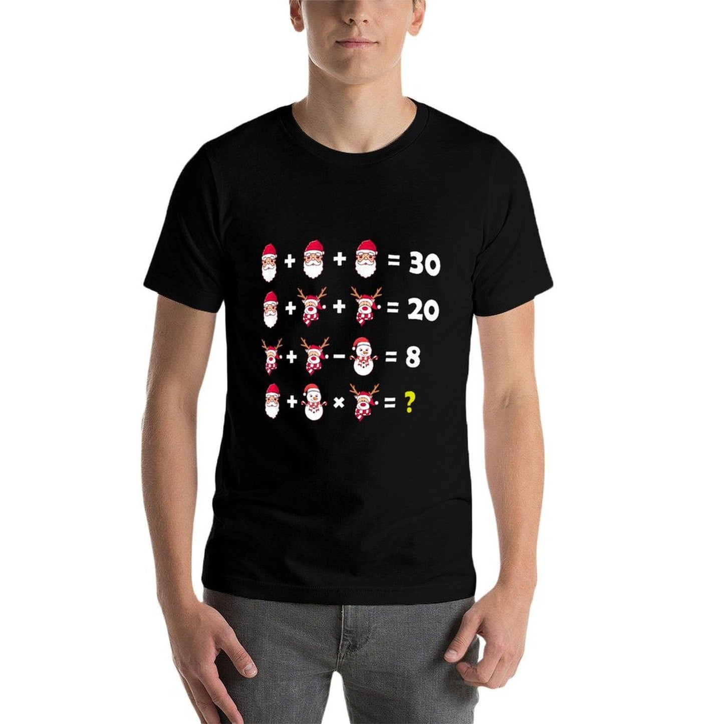Christmas Math Quiz Teacher - Equation Math Teacher  Graphic-printed T-Shirt