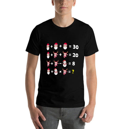 Christmas Math Quiz Teacher - Equation Math Teacher  Graphic-printed T-Shirt