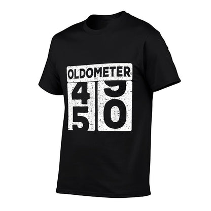 Oldometer 49-50  50th Birthday Funny Gift  Fade-proof Color T-Shirt