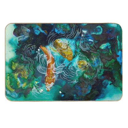 Koi Pond  Fade-Resistant Bath Mat