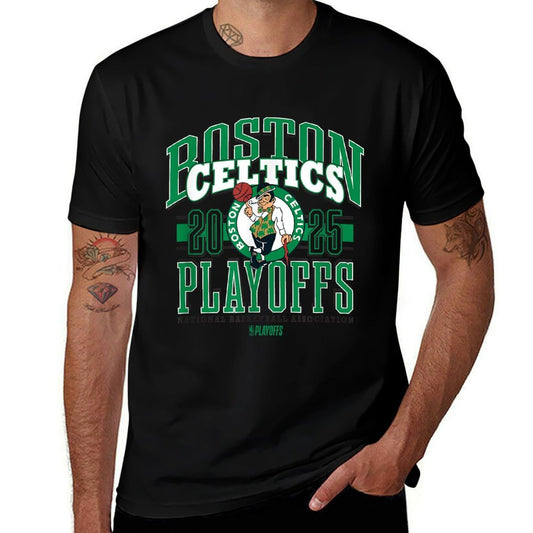 NBA Official Boston Celtics 2025 Playoffs Showtime  Trendy Pattern T-Shirt