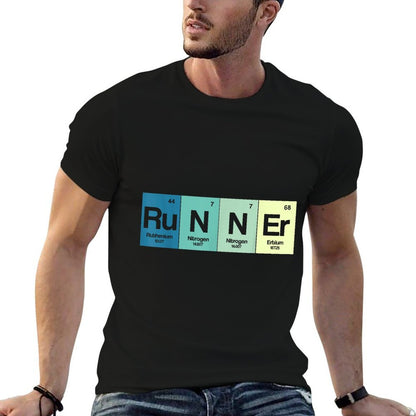 Runner Periodic Table Funy Marathon Runners Science Gift  Versatile T-Shirt