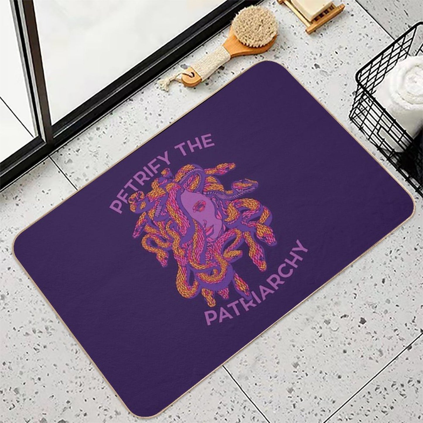 Petrify The Patriarchy  Anti-Trip Bath Mat