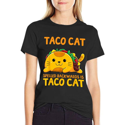 Tacocat Spelled Backwards Taco Cat Cinco De Mayo  High-quality Stitching T-Shirt