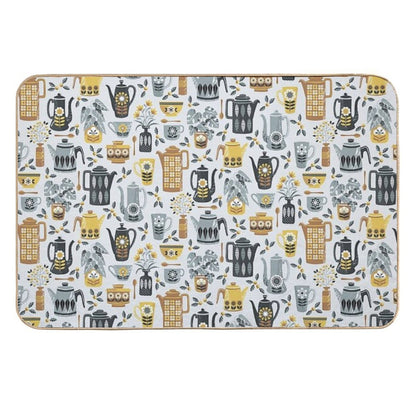 Coffee Time Grey  High-Traffic Bath Mat