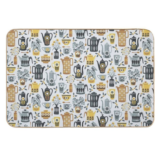 Coffee Time Grey  High-Traffic Bath Mat