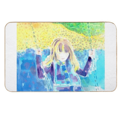 Happy Swinging in The Sunshine.  Non-Slip Bath Mat
