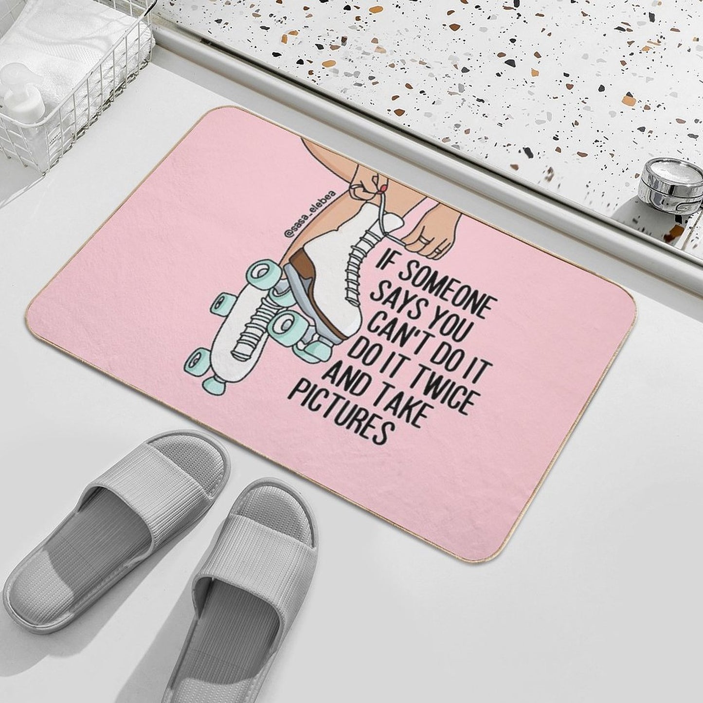 Do It Twice by Sasa Elebea Durable Bath Mat