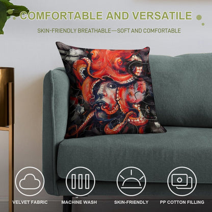 Empress Octo Soft Washable Throw Pillow