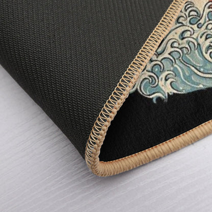 Dragon Sushi Ramen - Black Version  Easy To Clean Bath Mat