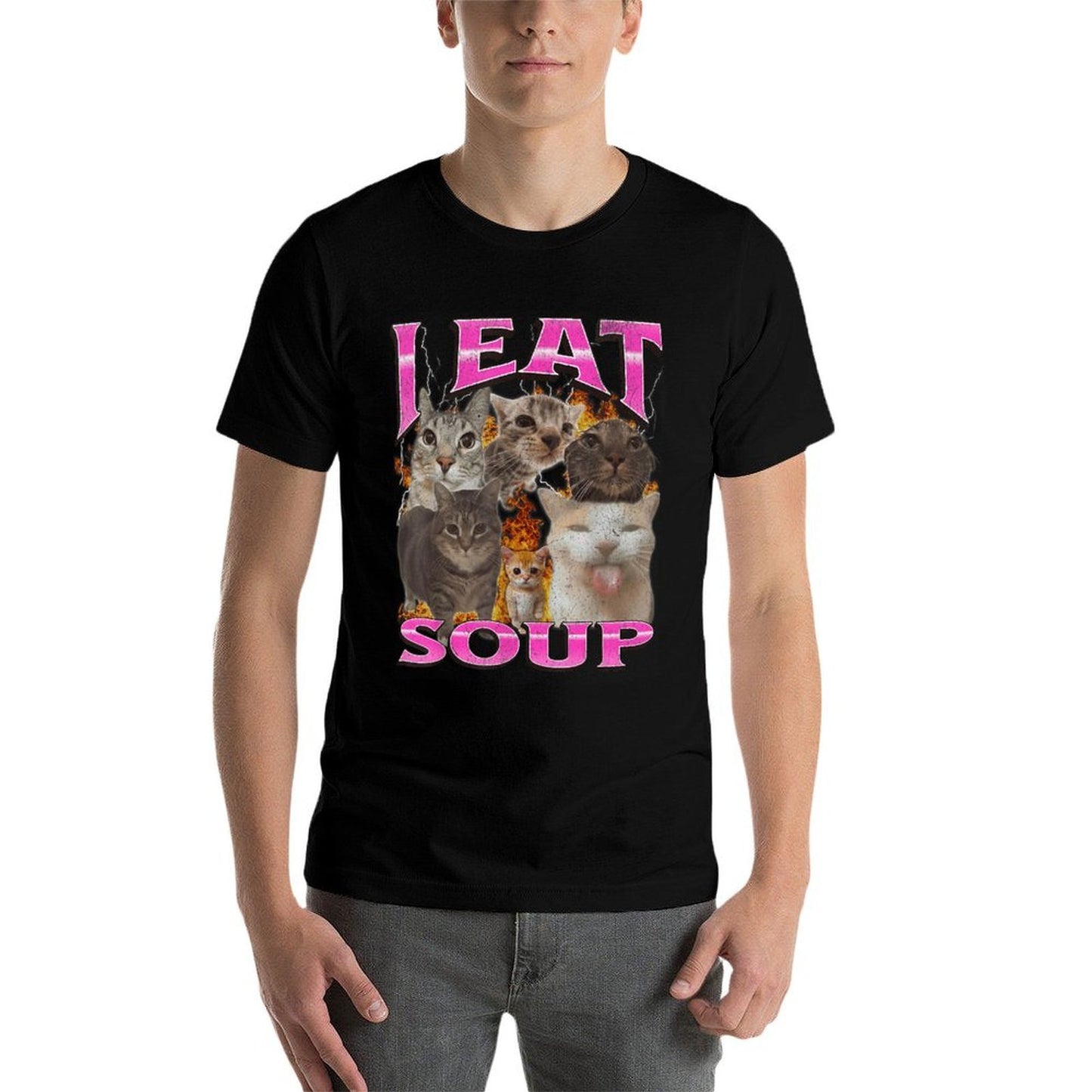 Soup Funny Cat Meme Bootleg Graphic Men Women Comfortable T-Shirt