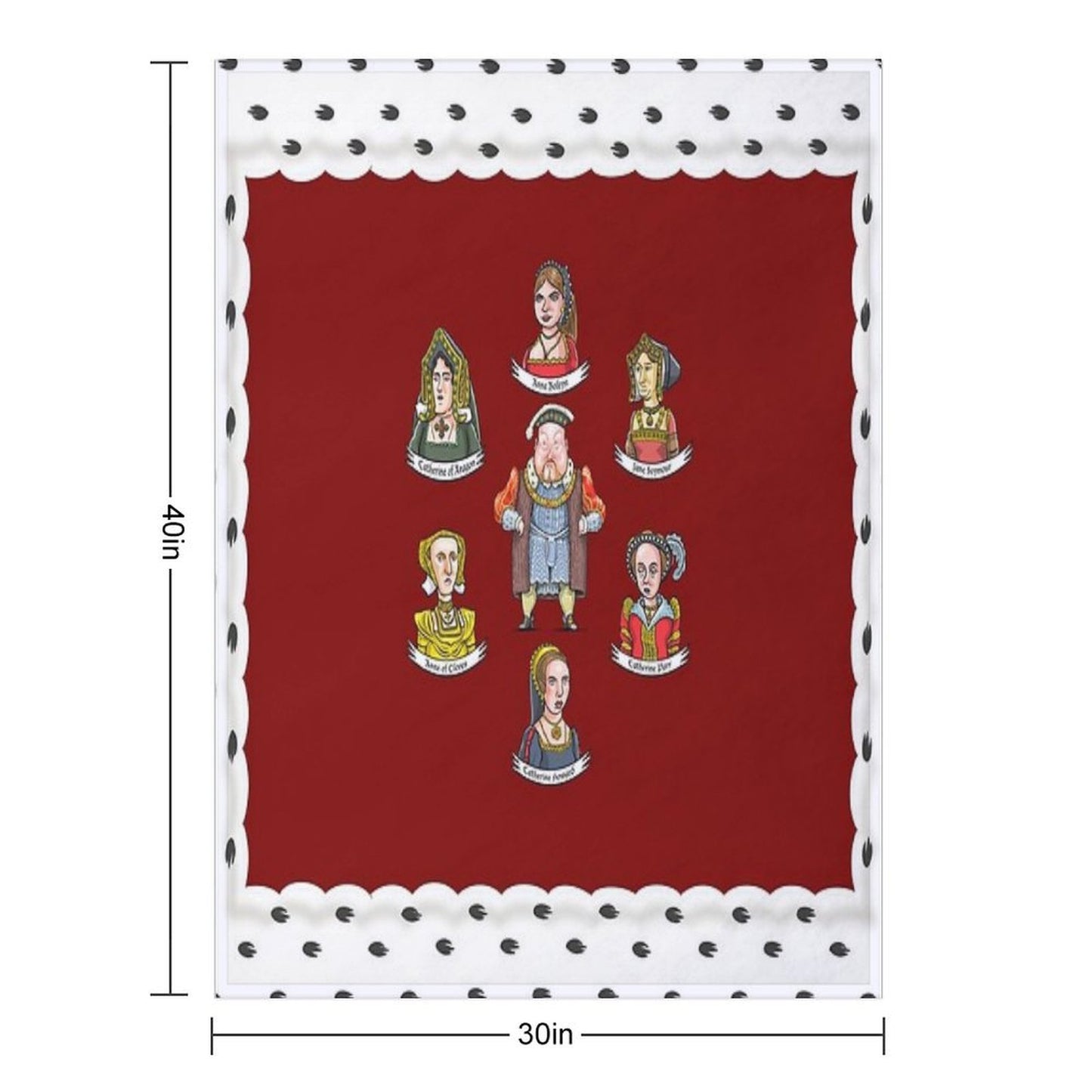 The Six Wives of King Henry VIII Compact Throw Blanket