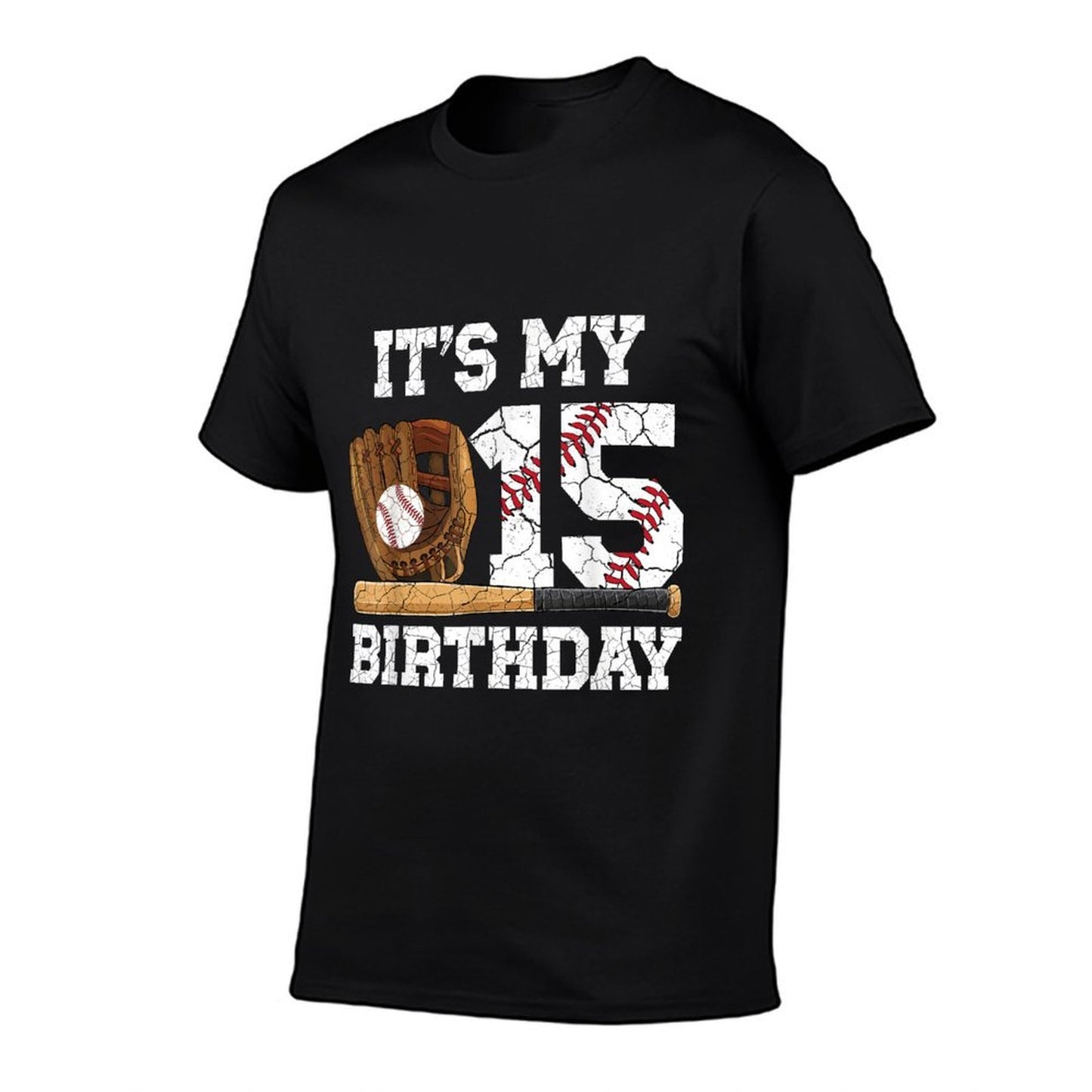 15th Birthday Baseball 15 Year Old Baseball Player  Odor-resistant T-Shirt
