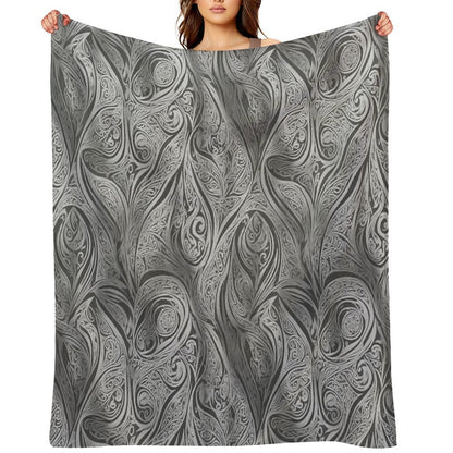 Kowhaiwhai Pattern, Maori Pattern Travel-friendly Throw Blanket