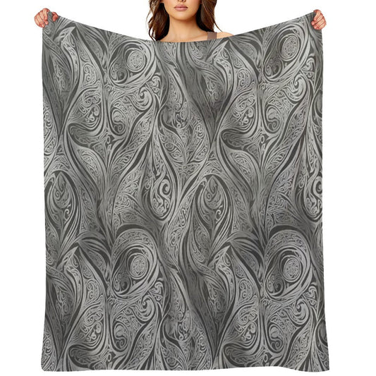 Kowhaiwhai Pattern, Maori Pattern Travel-friendly Throw Blanket