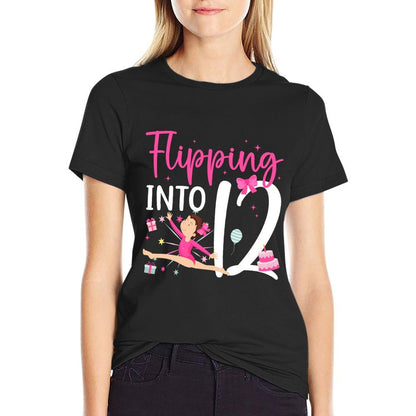 12th Birthday Dance Girl Twelve Year Old Dancer Birthday  Fade-proof Color T-Shirt