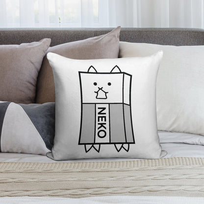 Battle Cats Eraser Cat Gomu Cat Soft Gift Ready Throw Pillow