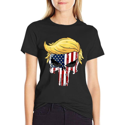 Donald Trump Hair President Skull Take America Back Merica  Moisture-wicking T-Shirt