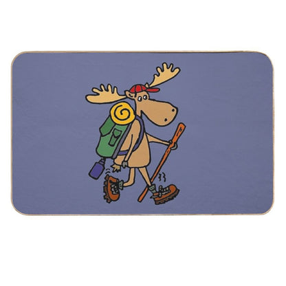 Funny Cool Moose Hiker  High-Traffic Bath Mat