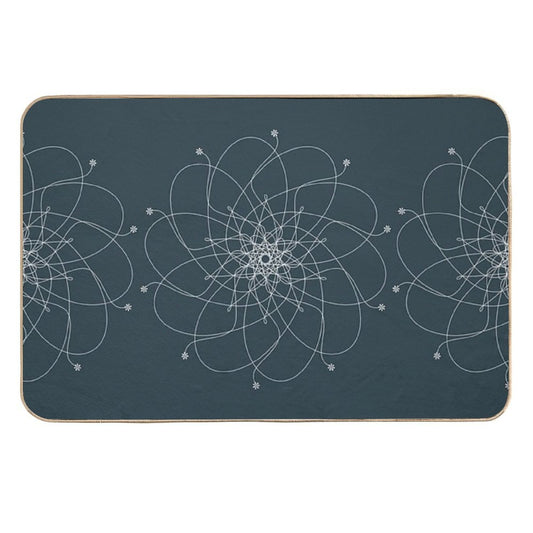 Ornament – Nightblu Blossom  High-Traffic Bath Mat