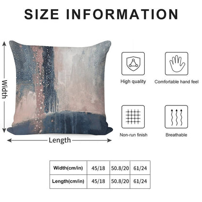 Pink Blue Abstract Soft Warmth Comfort Throw Pillow