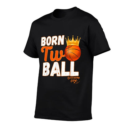 Two Year Old Born Two Ball Basketball 2nd Birthday Boys  Eco-friendly Material T-Shirt