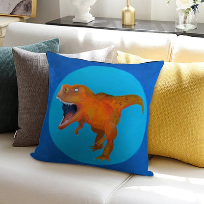T-Rex Square Soft Luxury Feel Throw Pillow