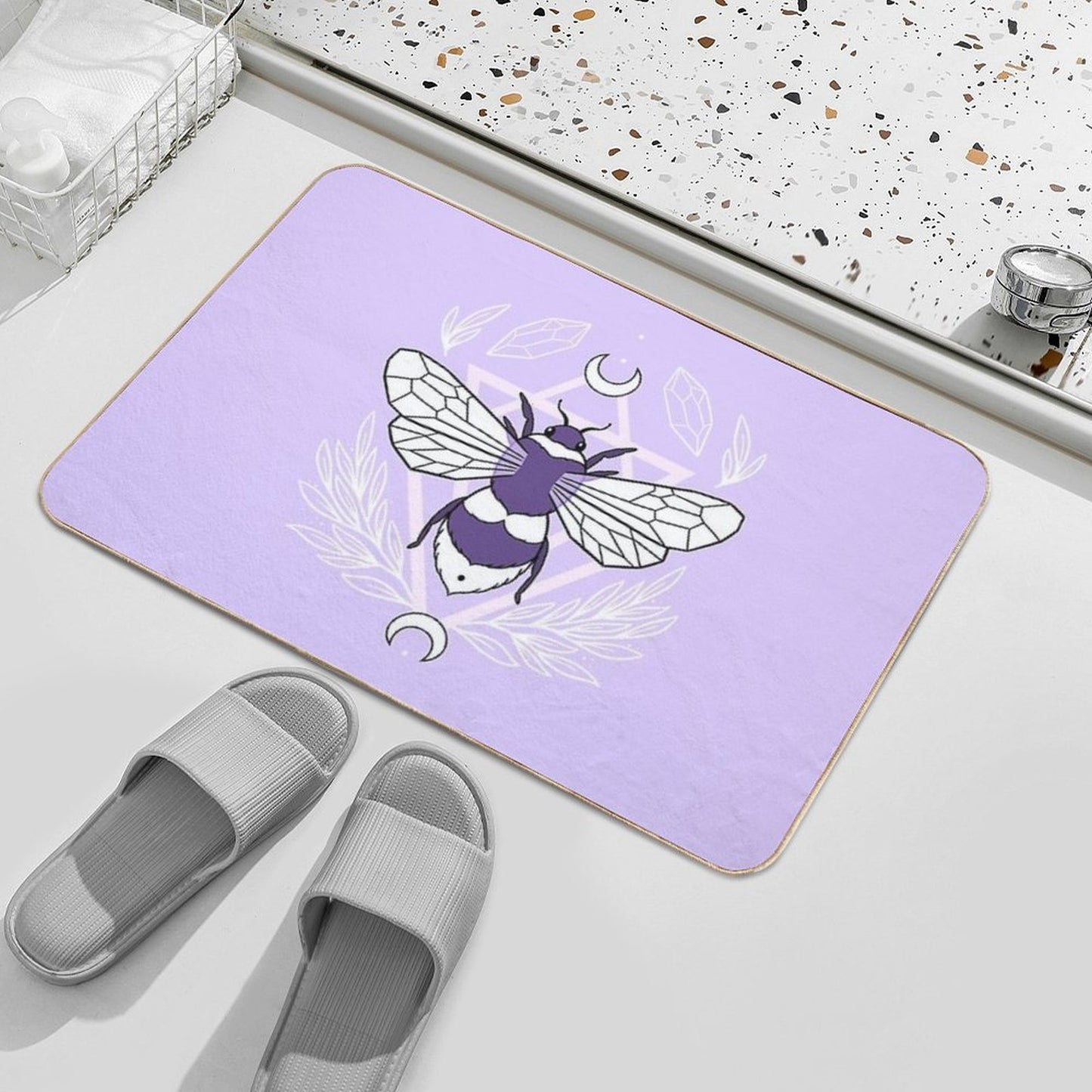 Bee Queen  Pastel  Nikury  Easy Maintenance Bath Mat