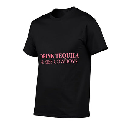 Drink Tequila  Kiss Cowboys Apparel  Summer-ready Fabric T-Shirt