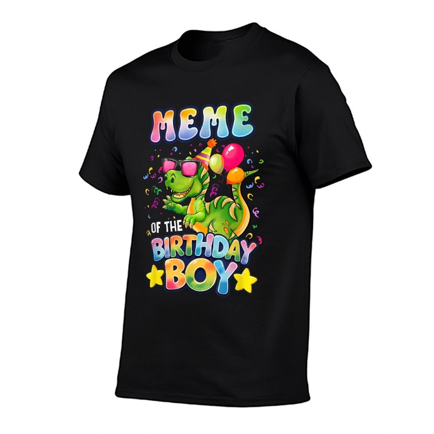 Meme Of The Birthday Boy Family Matching Dinosaur Squad  Polyester Blend T-Shirt