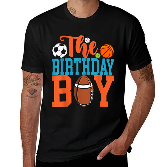 The Birthday Boy Sports Matching Family  Cotton T-Shirt