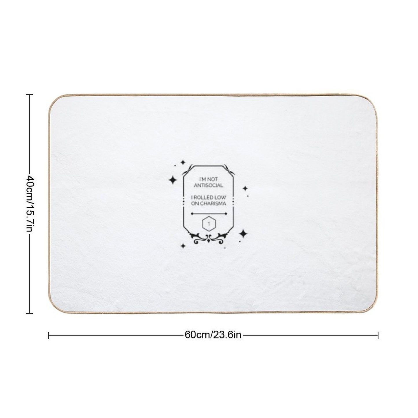 Dnd Charisma Roll D1 Fail  Slip-Resistant Bath Mat