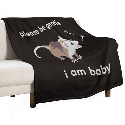 Please Be Gentle, I Am Baby All-season Throw Blanket