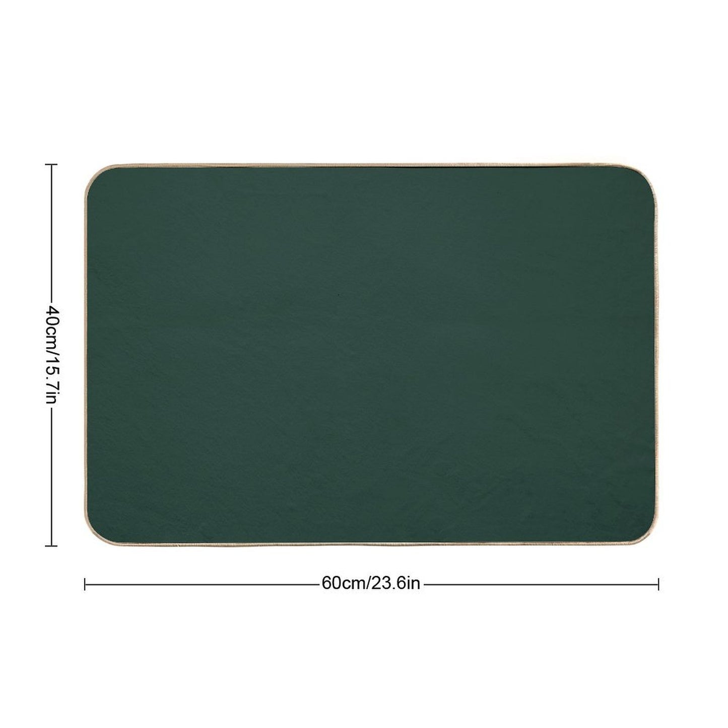Forest Green Solid Color  Fade-Resistant Bath Mat