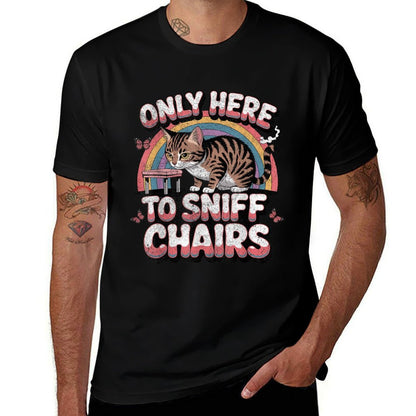 Funny Embarrassing Inappropriate Only Here To Sniff Chair  High-quality Stitching T-Shirt