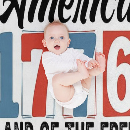 1776 American Independence Vintage Numbers Shirt Versatility Throw Blanket