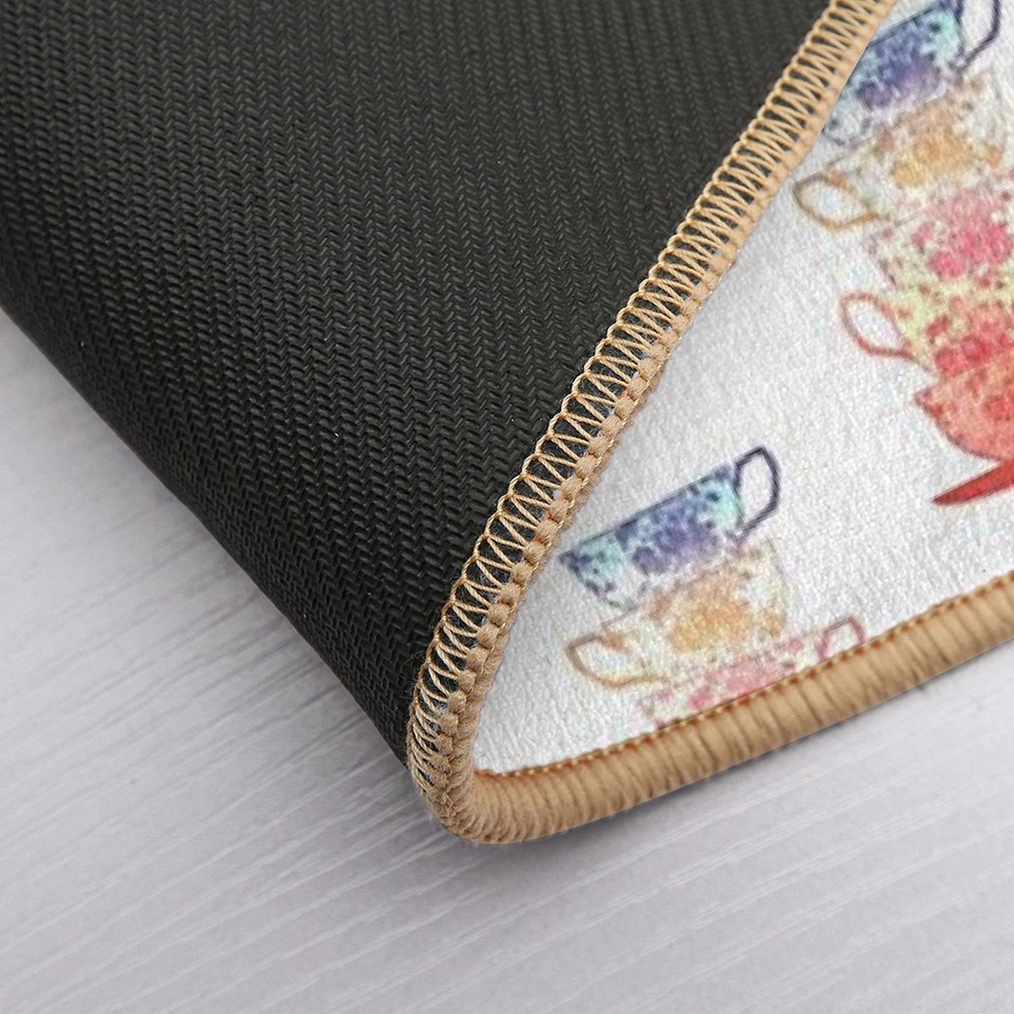 Stack of Cute Vintage Retro Teacups  Odorless Bath Mat