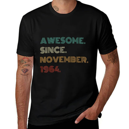 60 Years Old Awesome Since November 1964 60th Birthday  Breathable T-Shirt