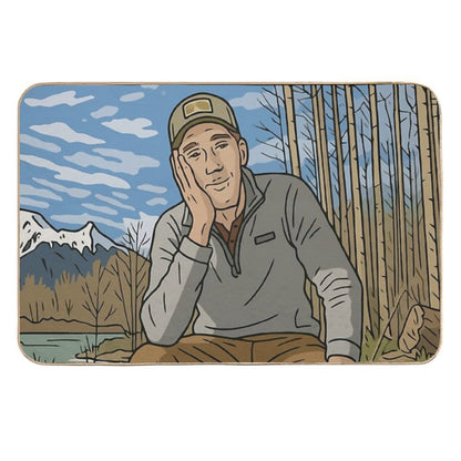 Outdoor Boys Retiring  Repositionable Bath Mat