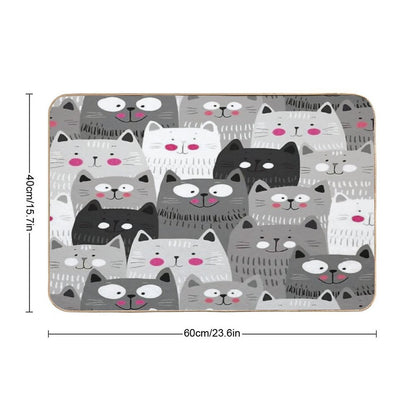 Cats  Stain-Proof Bath Mat