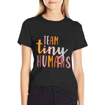 NICU Nurse ICU Neonatal Boho Colorful Retro Team Tiny Humans  Breathable T-Shirt